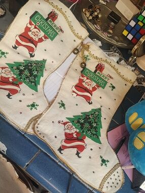 2 Vintage Stocking 15 In Great Condition Long